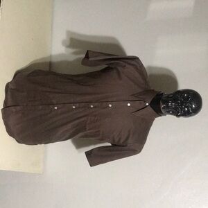 Vintage Arrow Men's Dark Brown Casual Button Down Shirt